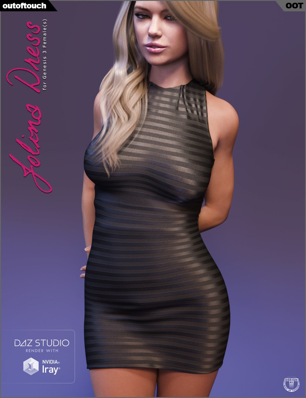 Jolina Dress for Genesis 3 Female(s) by: outoftouch, 3D Models by Daz 3D