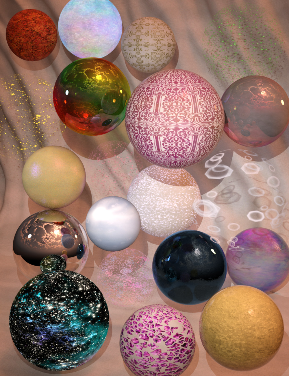 FSL Sparkly Shiny Iray Shaders by: Fuseling, 3D Models by Daz 3D