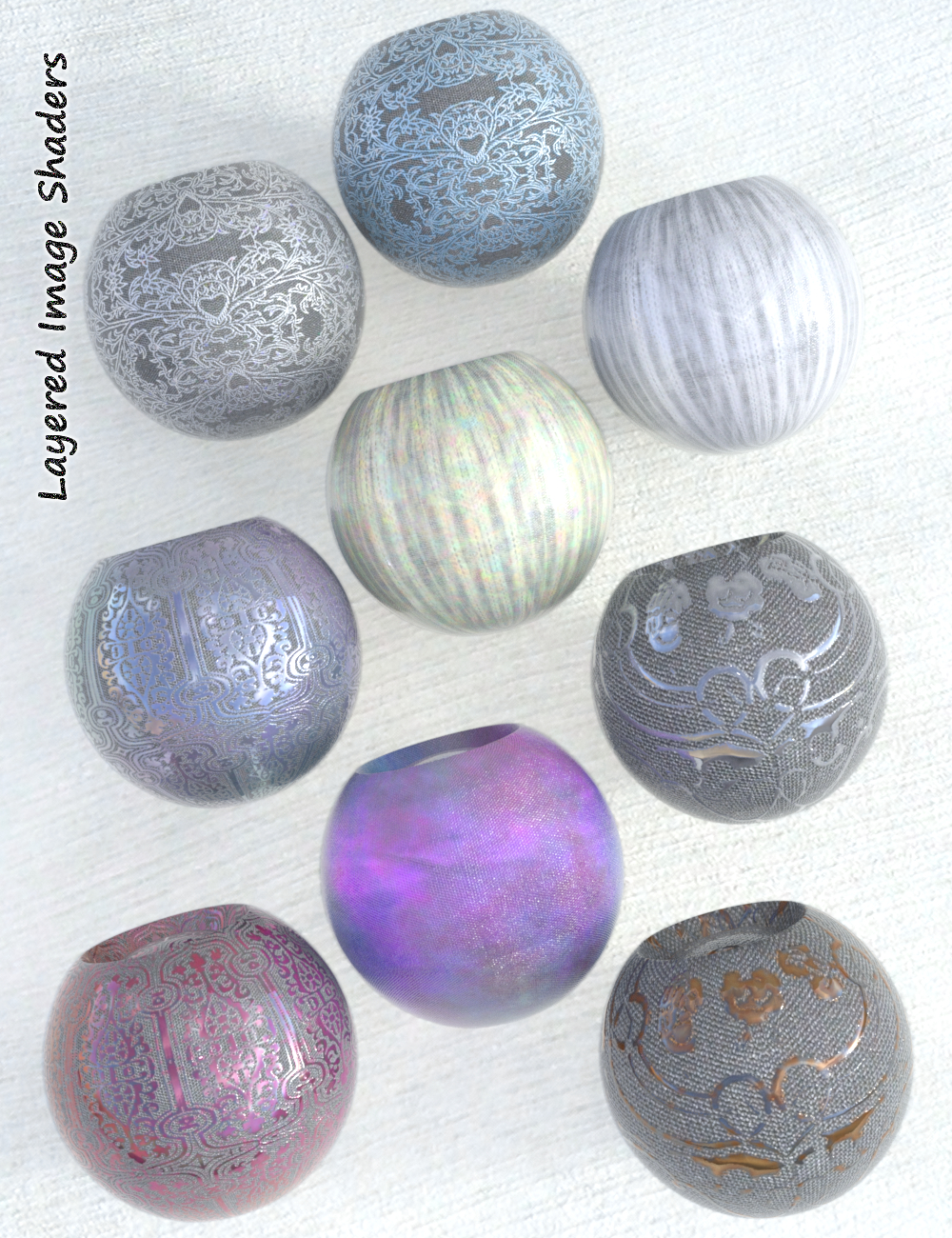 FSL Sparkly Shiny Iray Shaders by: Fuseling, 3D Models by Daz 3D