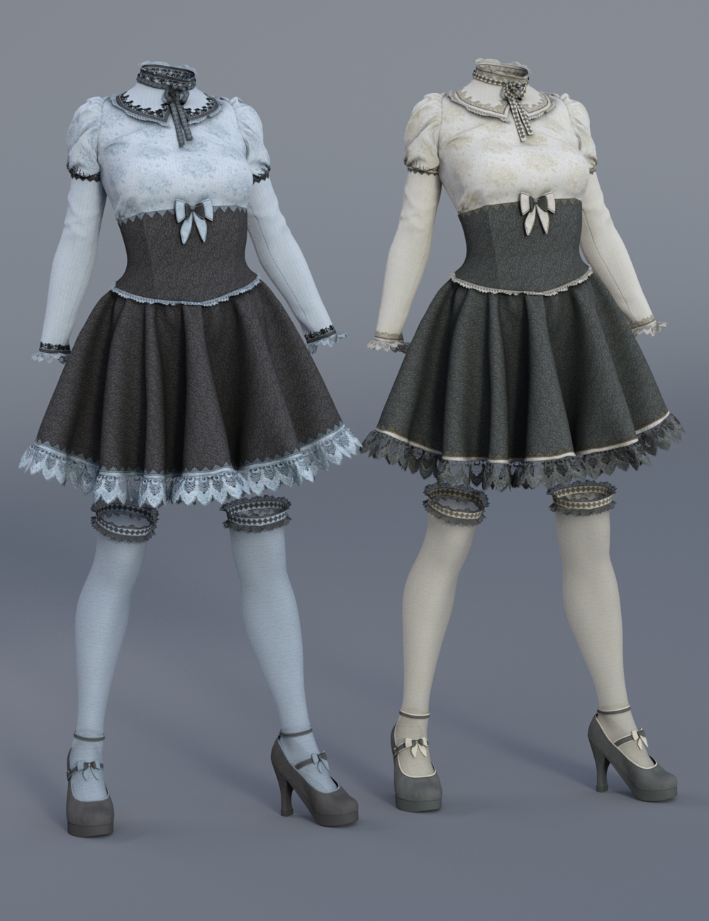 Goth Girl Outfit Textures Goth Girl Outfit Textures by: Sarsa, 3D Models by Daz 3D