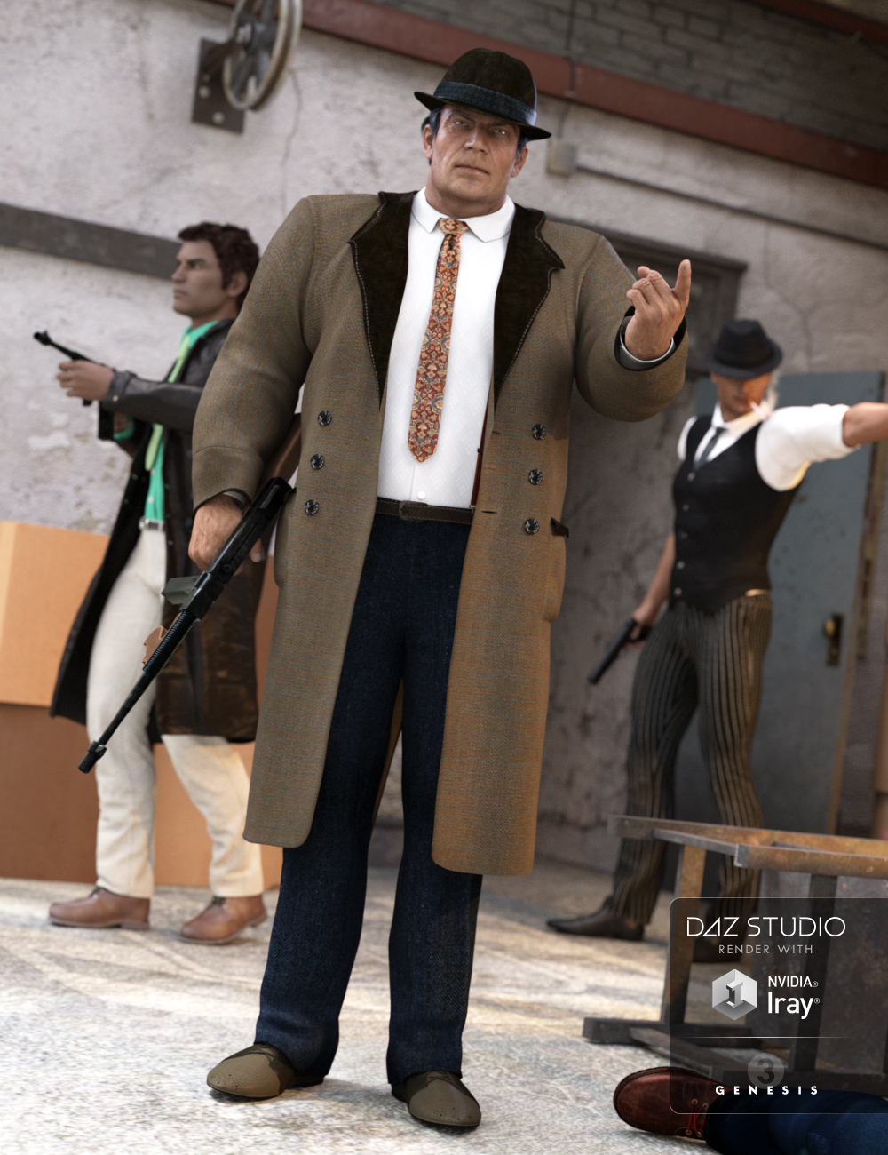 Mobster Outfit for Genesis 3 Male(s)