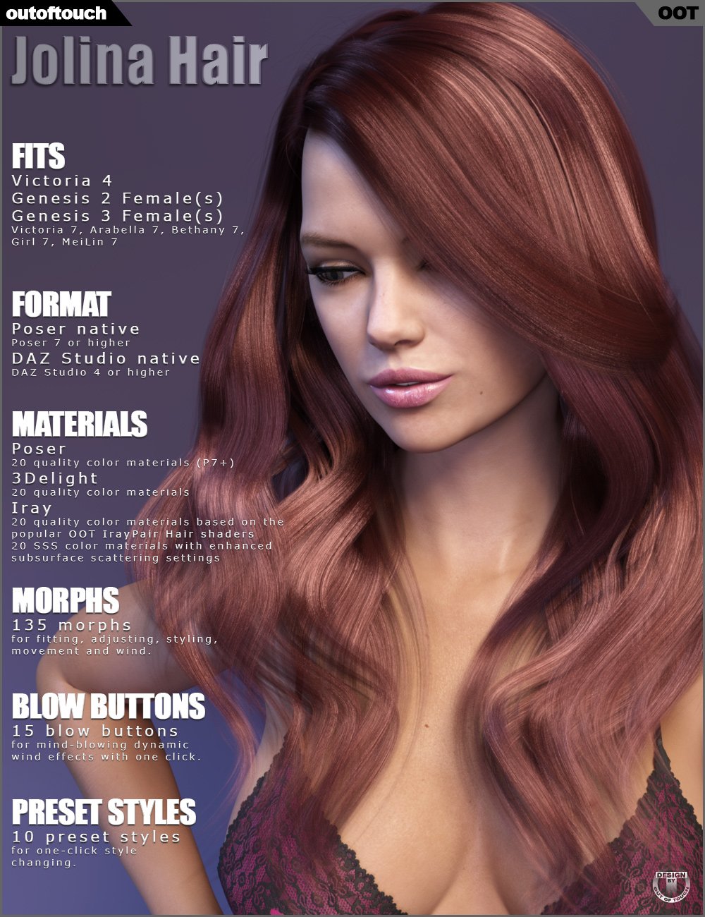 Jolina Hair | Daz 3D