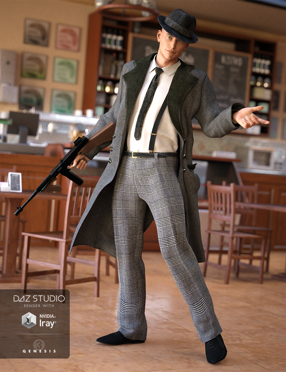 Mobster Outfit Textures by: Anna Benjamin, 3D Models by Daz 3D