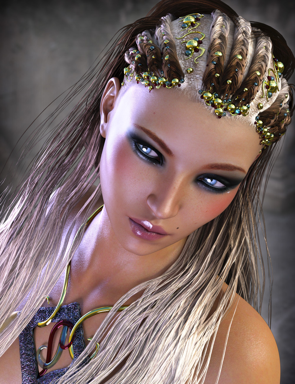 FireGem Hair for Genesis 3 Female(s) and Genesis 2 Female(s) by: ArkiShox-Design, 3D Models by Daz 3D