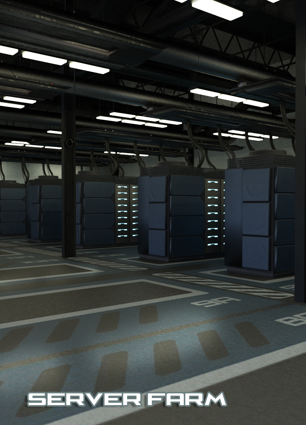 Server Farm by: The AntFarm, 3D Models by Daz 3D