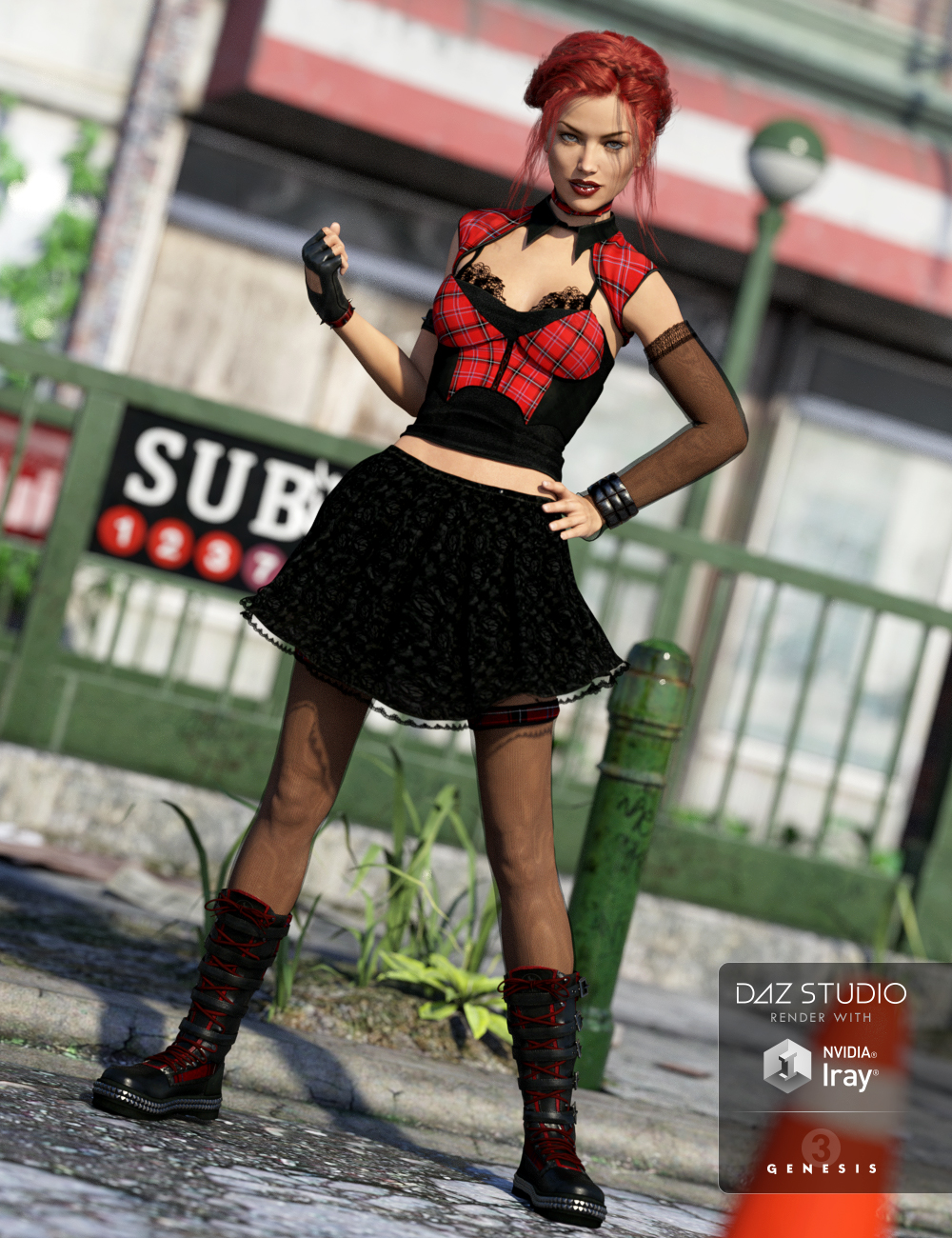 Goth Girl Sugar and Spice Textures by: Arien, 3D Models by Daz 3D