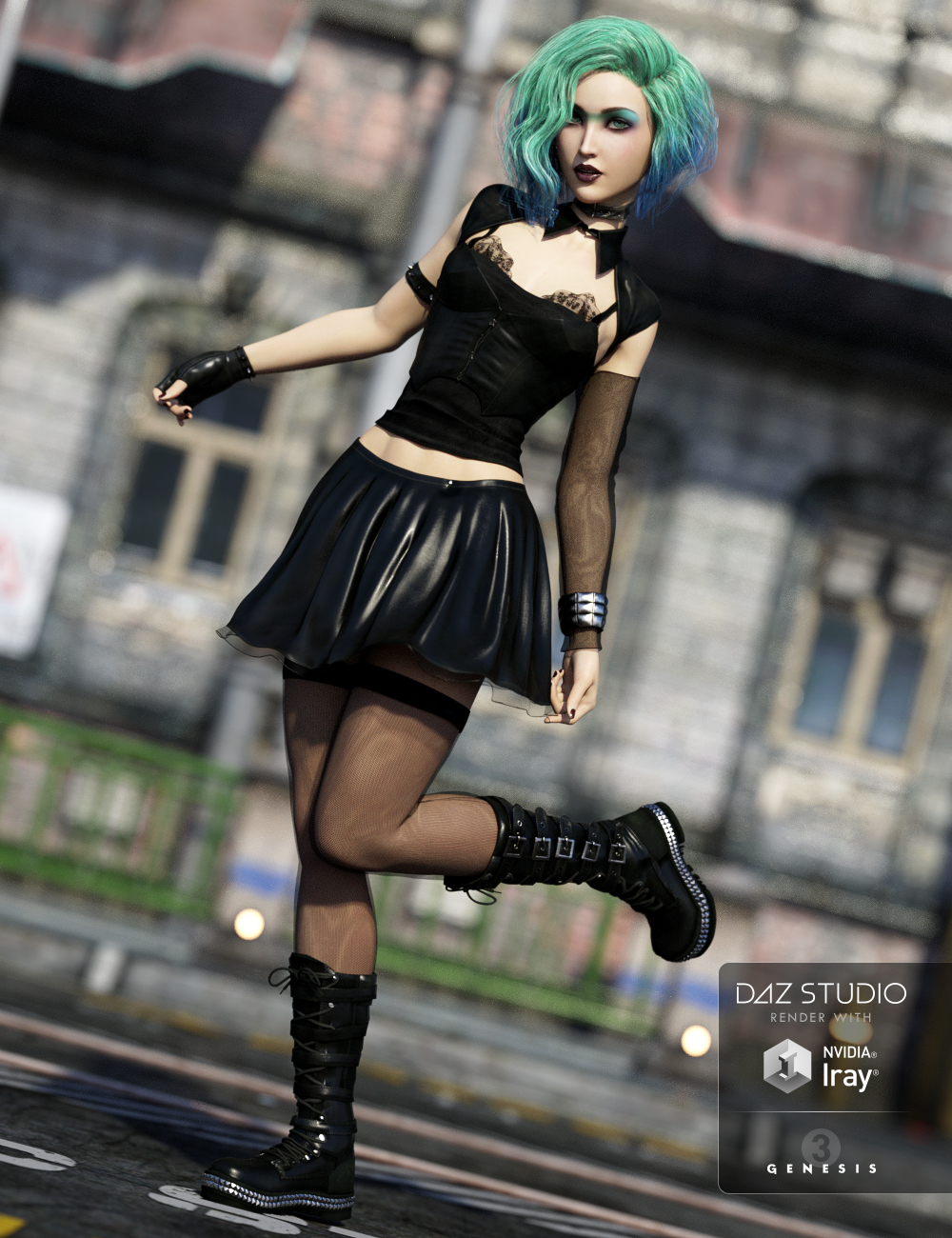 Goth Girl Sugar and Spice Textures by: Arien, 3D Models by Daz 3D