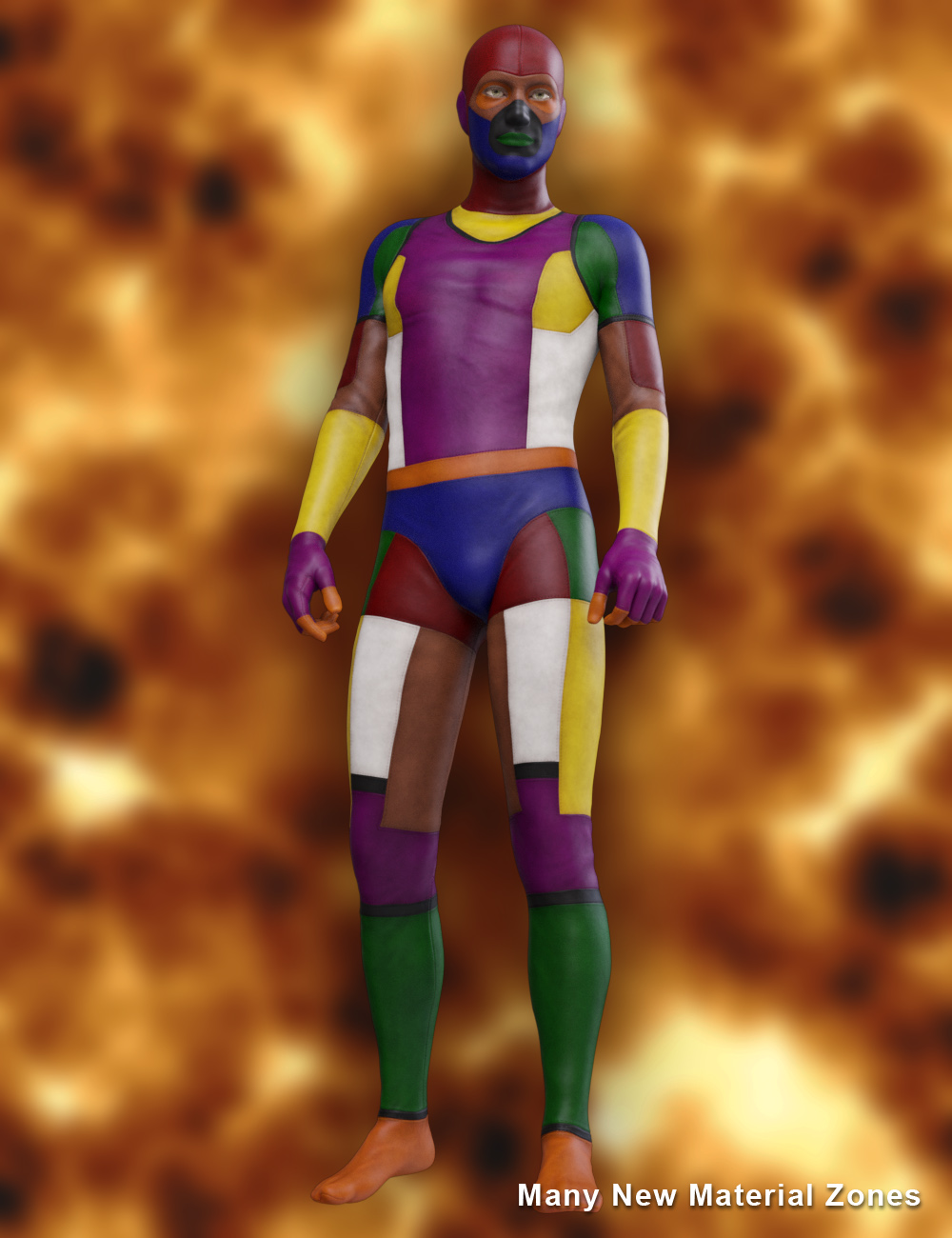 Guardian for Genesis 3 Male Super Bodysuit by: RawArt, 3D Models by Daz 3D