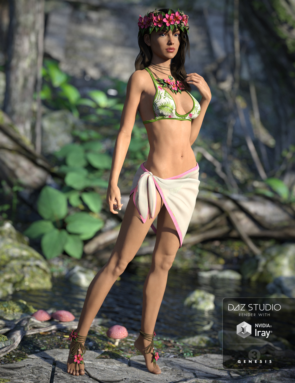 Kailani Outfit for Genesis 3 Female(s) by: MadaSarsa, 3D Models by Daz 3D