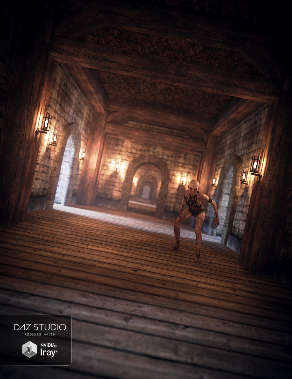 Fantasy Castle Corridor by: , 3D Models by Daz 3D