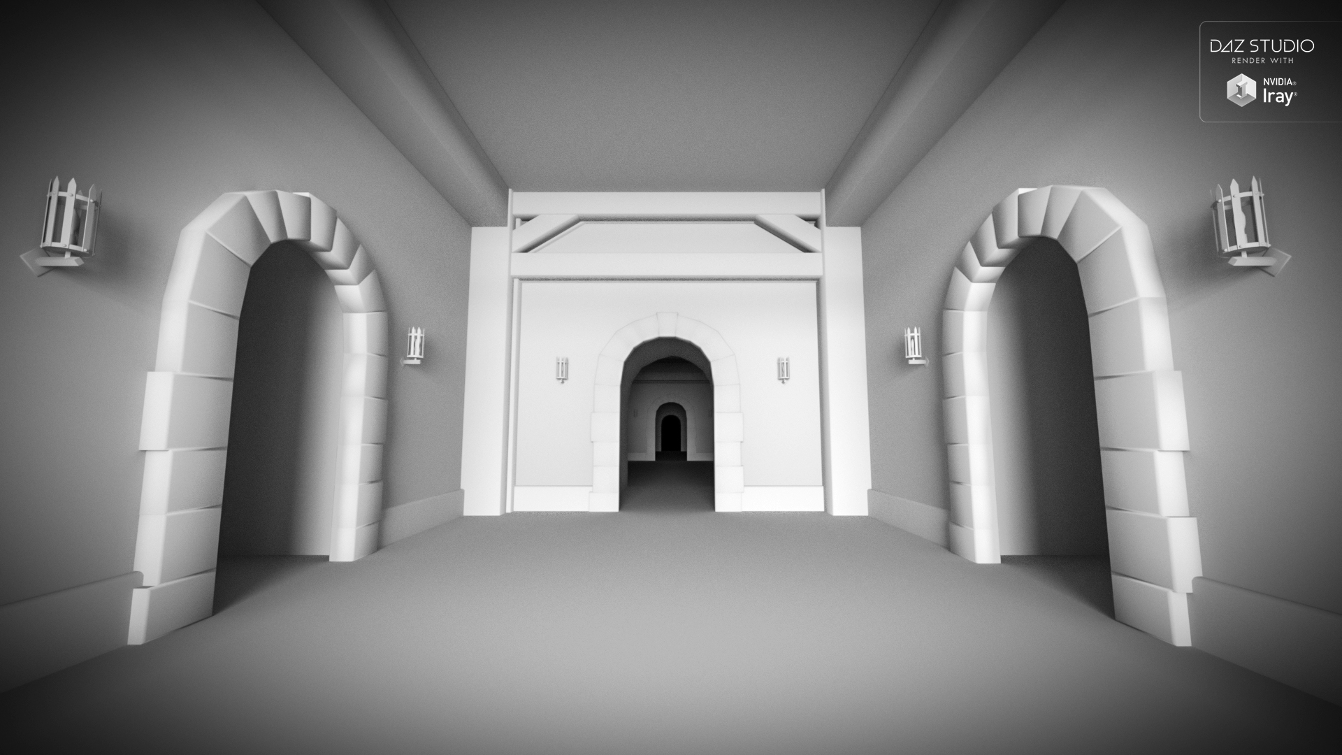 Fantasy Castle Corridor by: , 3D Models by Daz 3D