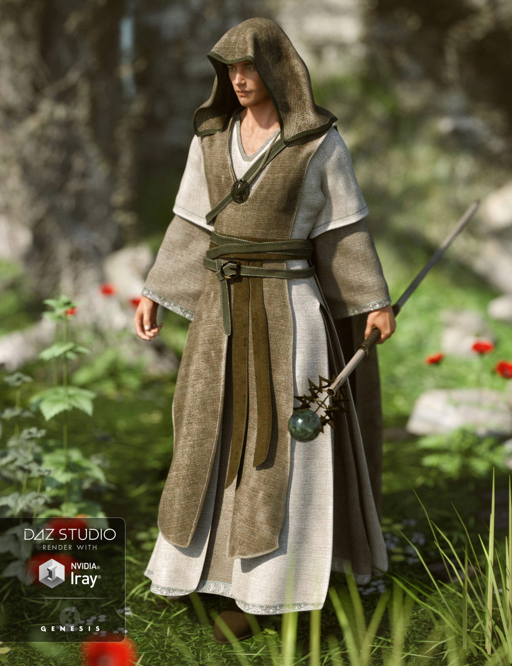 Fantasy Friar Outfit Textures by: Anna Benjamin, 3D Models by Daz 3D
