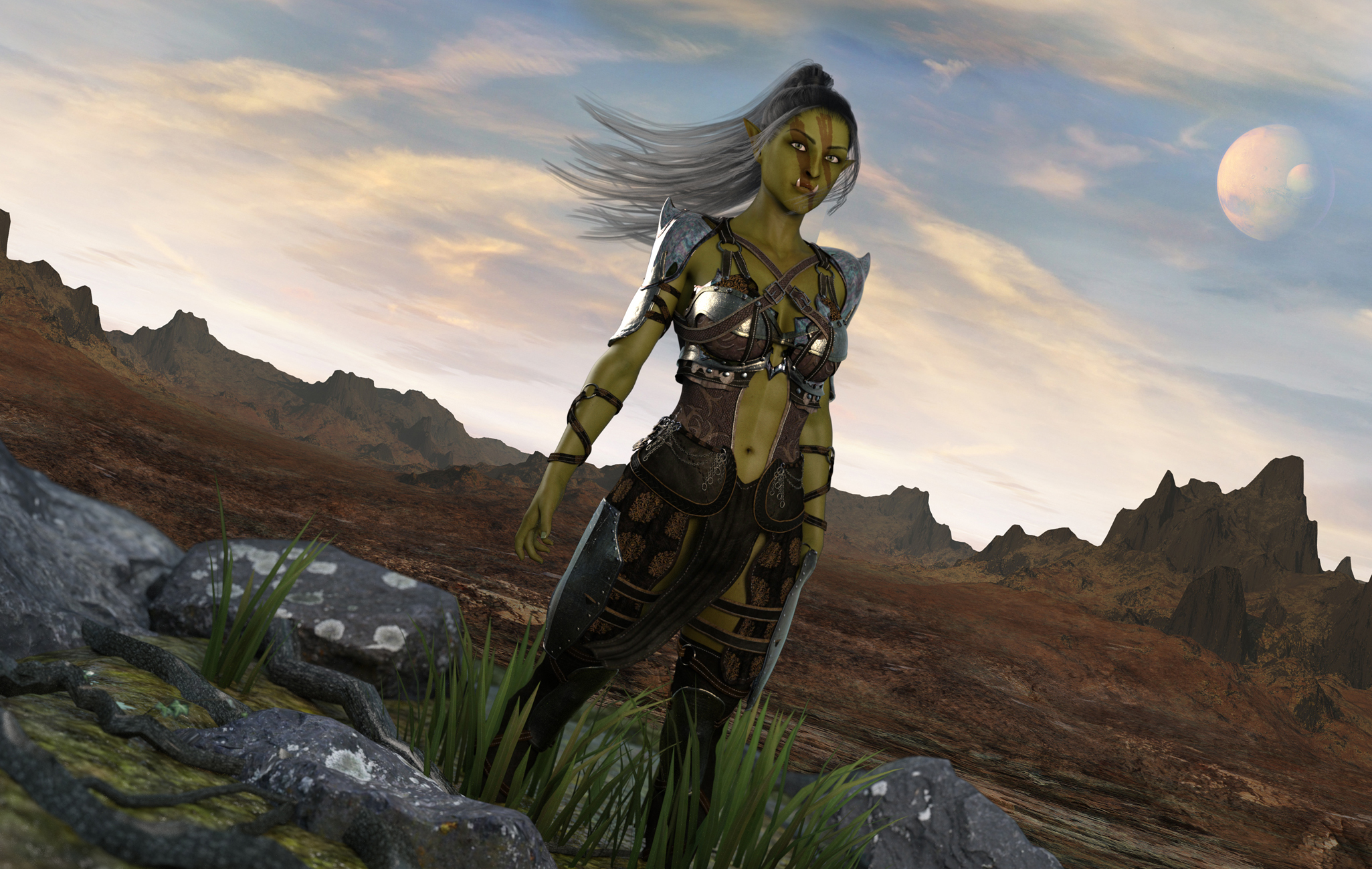 Fantasy Races: Nargol the Half-Orc by: SR3, 3D Models by Daz 3D