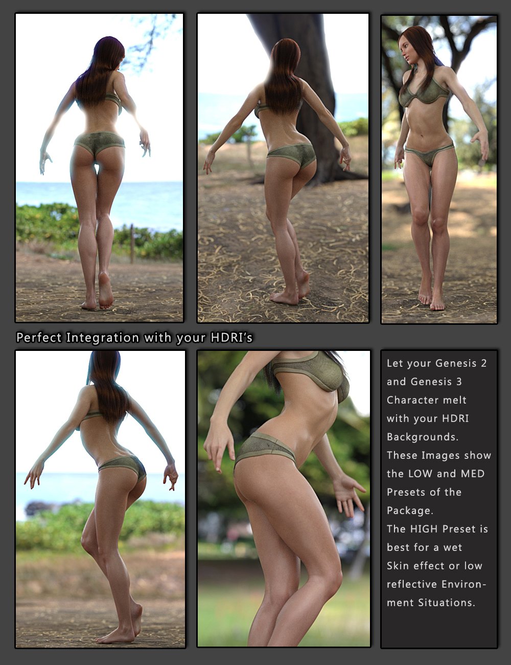 HDRI Optimized Skin & Hair Shaders by: Tolero, 3D Models by Daz 3D