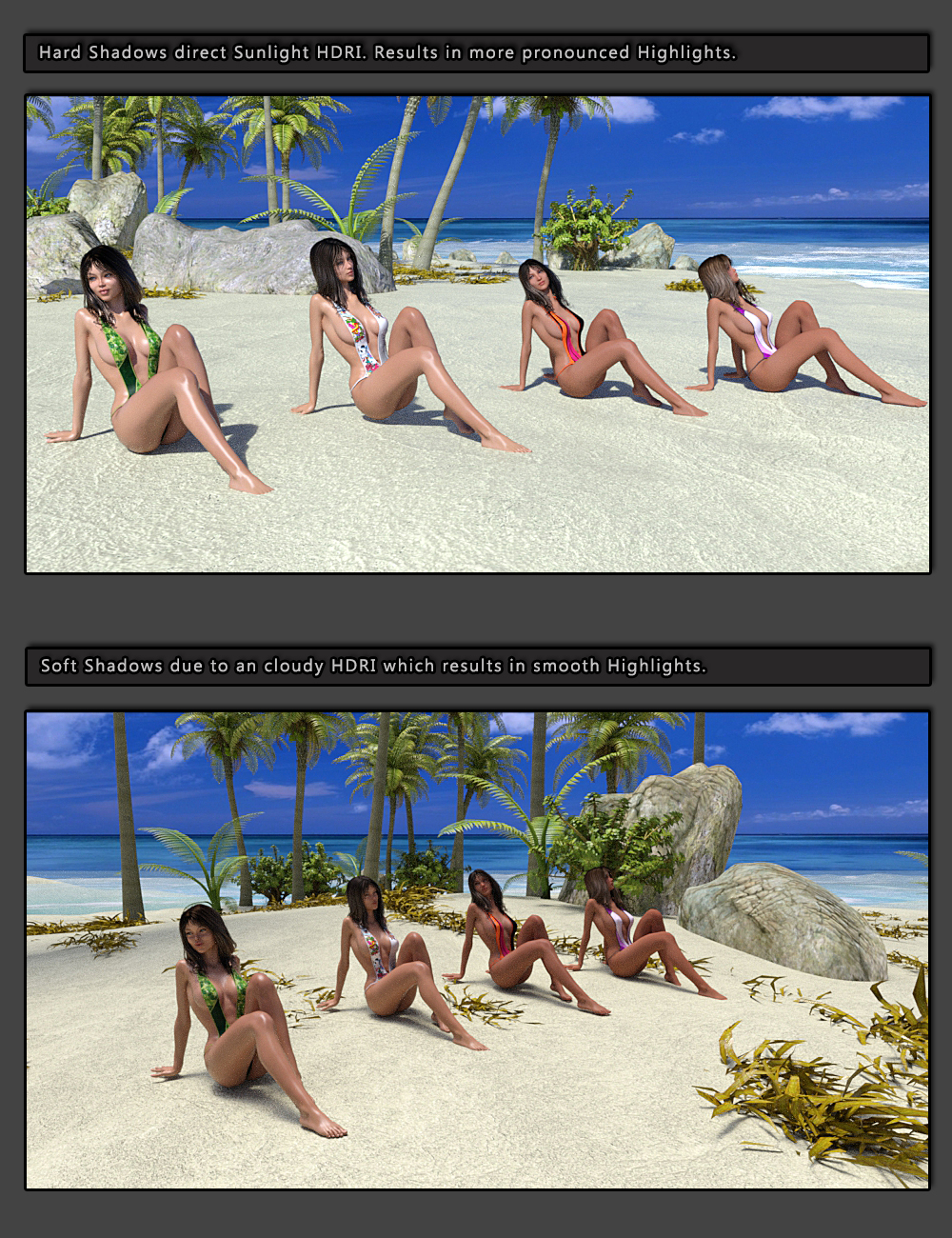 HDRI Optimized Skin & Hair Shaders by: Tolero, 3D Models by Daz 3D