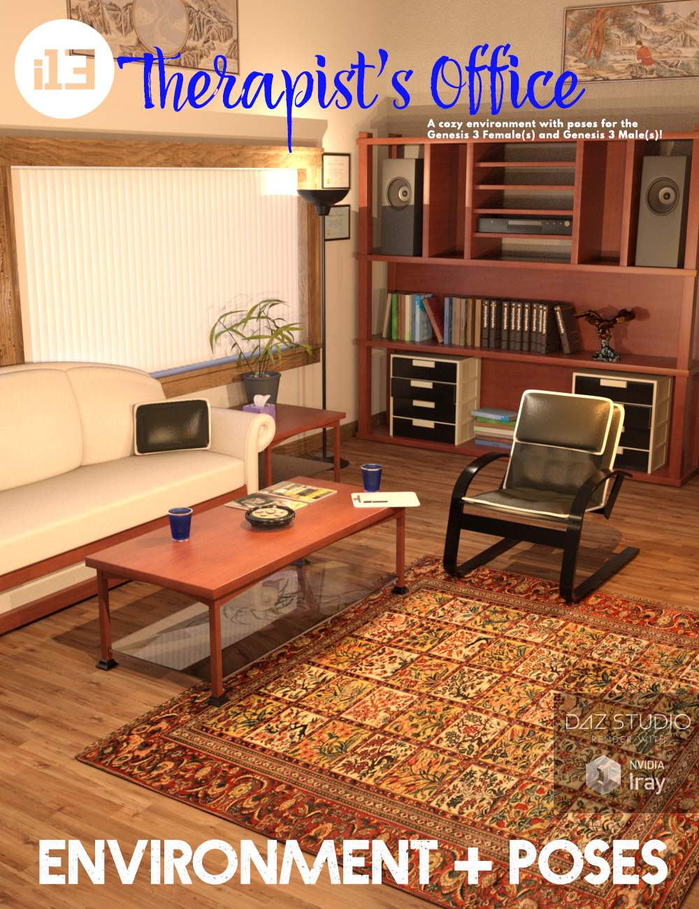 i13 Therapist's Office Environment and Poses by: ironman13, 3D Models by Daz 3D