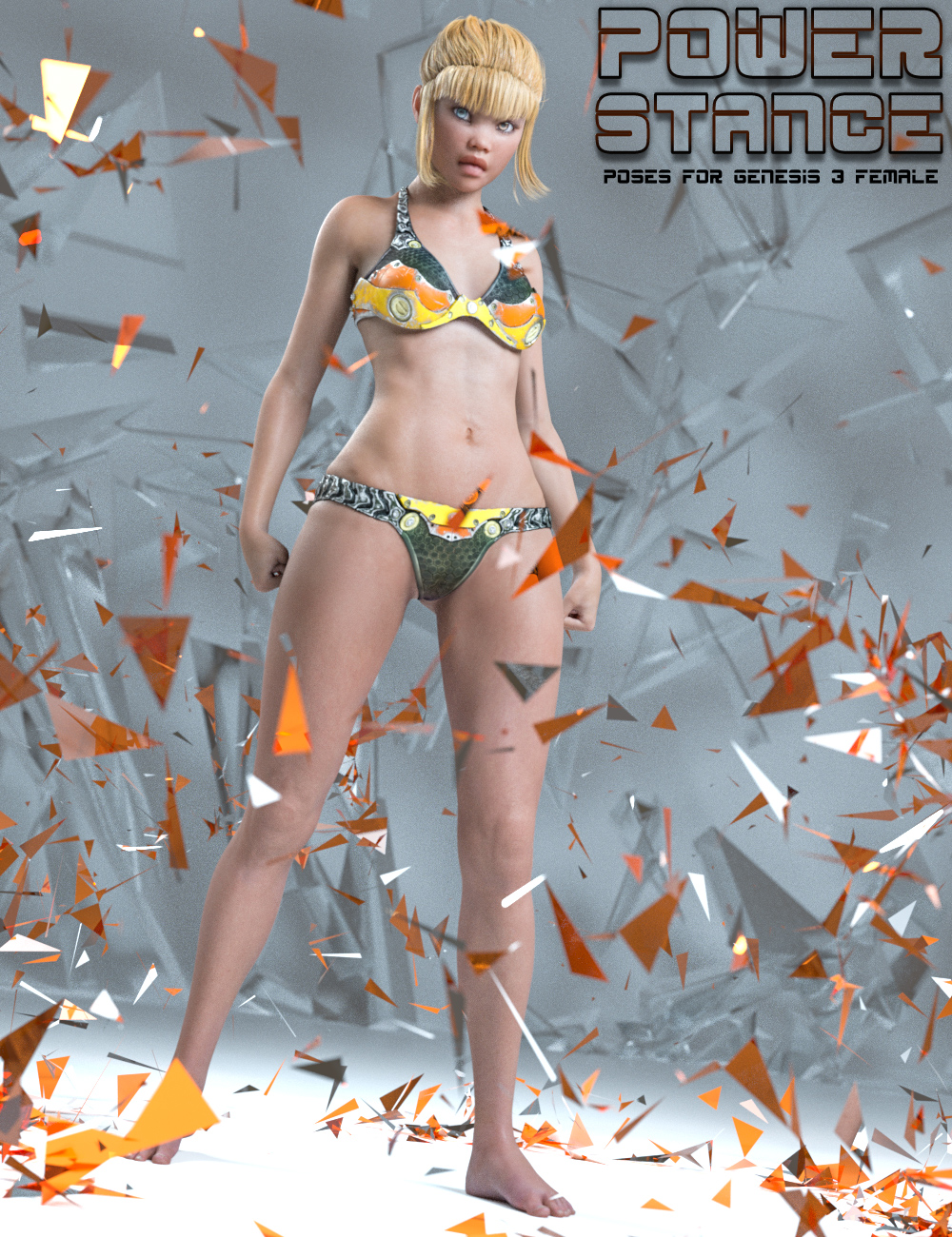 Power Stance Poses for Genesis 3 Female(s) by: Aeon Soul, 3D Models by Daz 3D