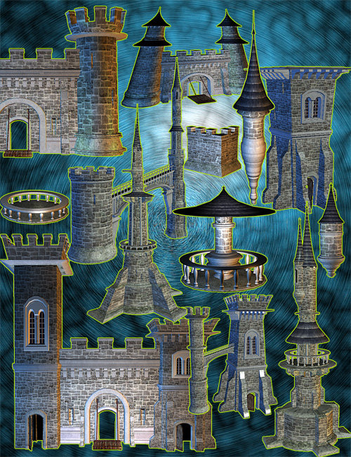 Fantasy Castle PLUS by: Gareee, 3D Models by Daz 3D