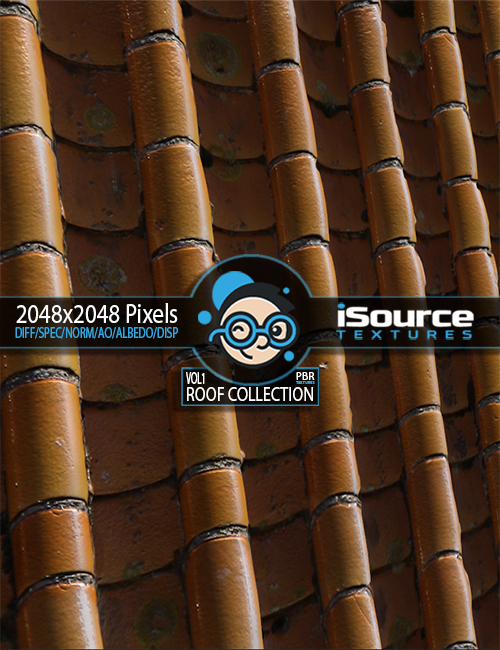 Roof Collection Merchant Resource - Vol1 (PBR Textures) by: iSourceTextures, 3D Models by Daz 3D