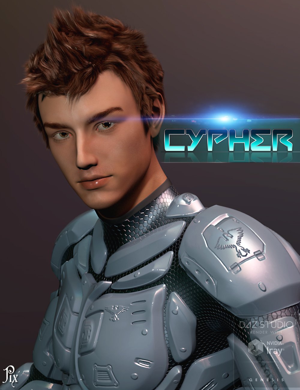 Pix- Cypher for Genesis 3 Male by: Pixeluna, 3D Models by Daz 3D