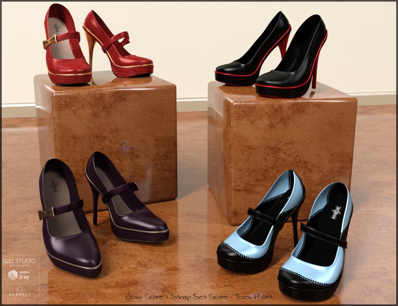 Seduzione Heels for Genesis 3 Female(s) by: 3-D Arena, 3D Models by Daz 3D