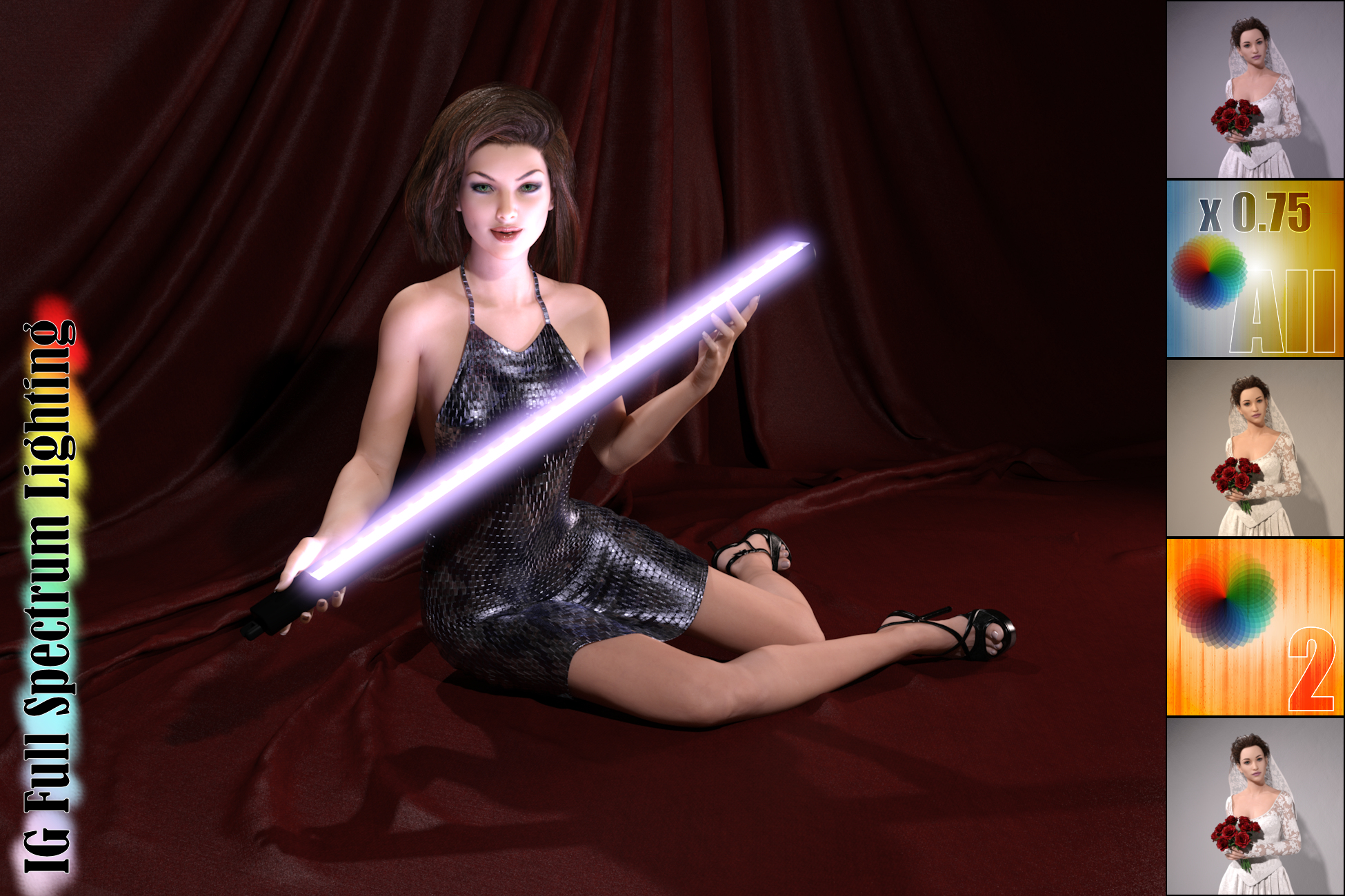 IG Full Spectrum Lighting IG Full Spectrum Lighting by: IDG DesignsInaneGlory, 3D Models by Daz 3D