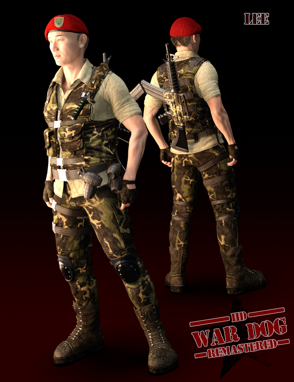 War Dog Remastered HD for Genesis 3 Male(s) by: Luthbel, 3D Models by Daz 3D