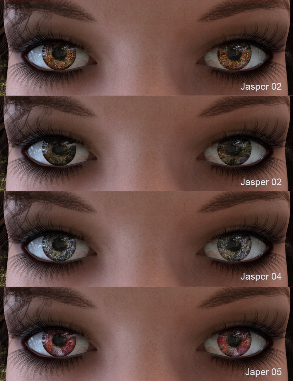 Fantasy Eyes - Semi Precious Gems and Lashes Fantasy Eyes - Semi Precious Gems and Lashes by: DraagonStorm, 3D Models by Daz 3D