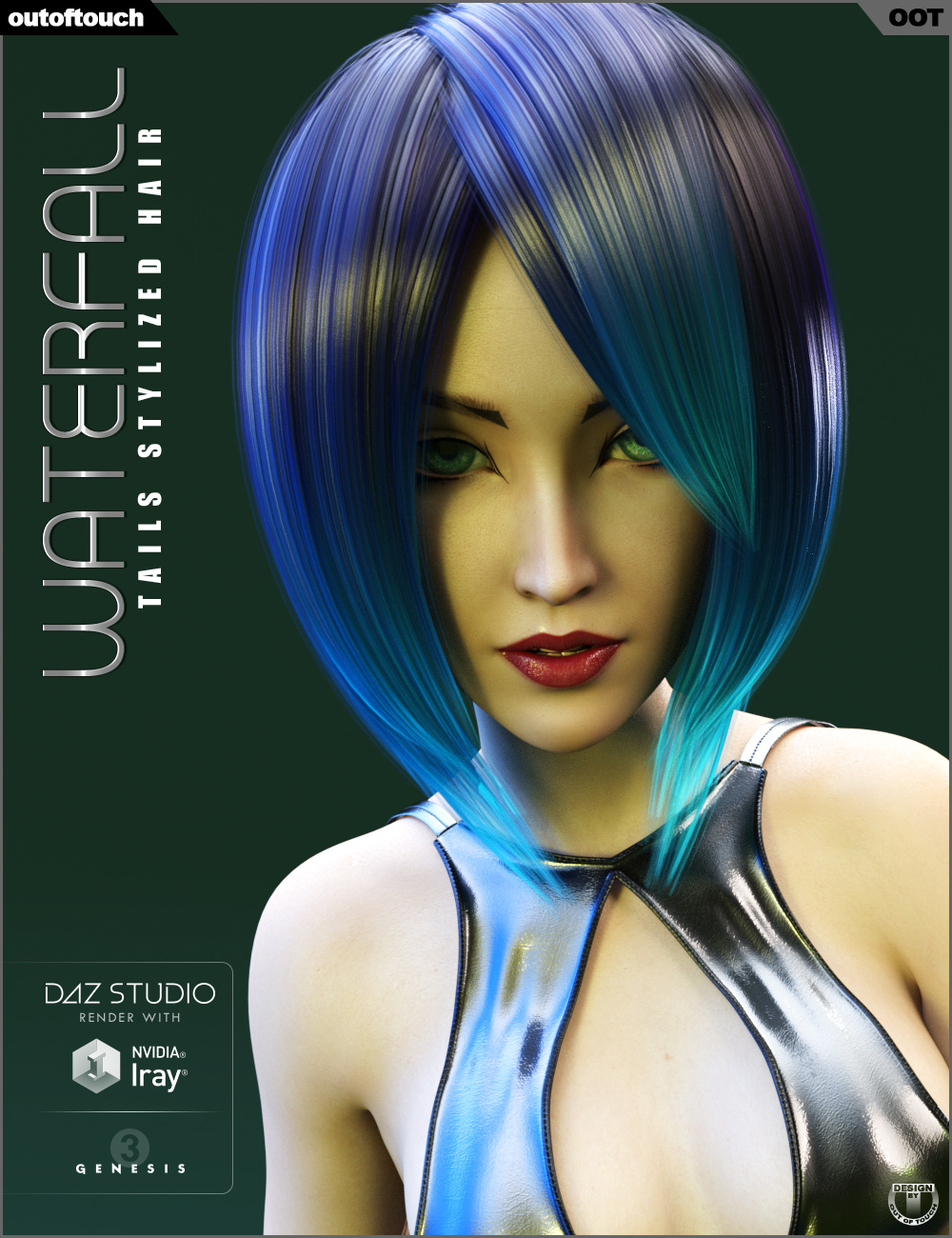 Waterfall Tails Stylized Hair for Genesis 3 Female(s) Waterfall Tails Stylized Hair for Genesis 3 Female(s) by: outoftouch, 3D Models by Daz 3D