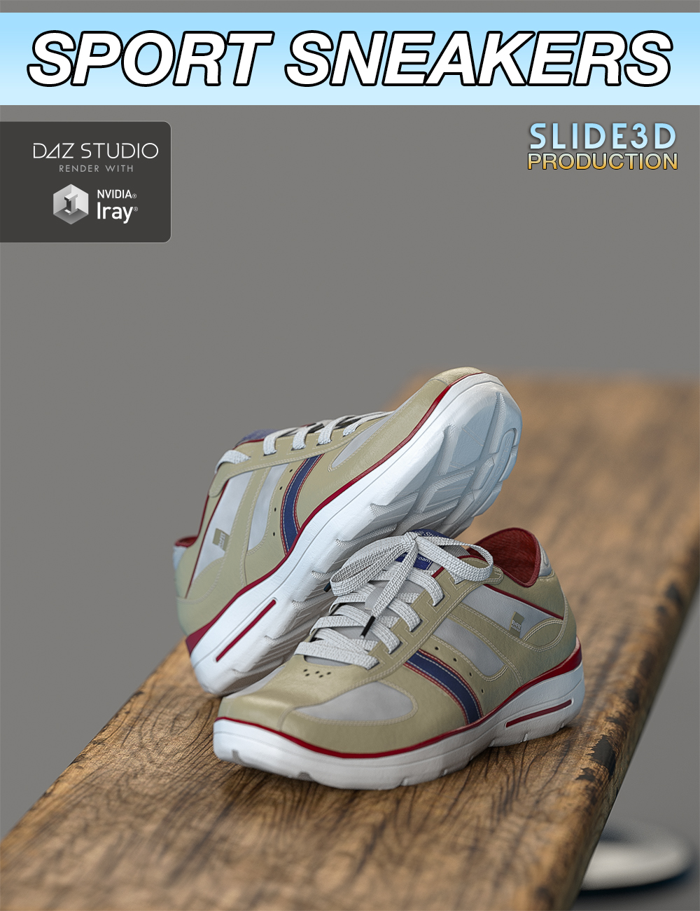 Slide3D Sport Sneakers for Genesis 3 Female(s) by: Slide3D, 3D Models by Daz 3D