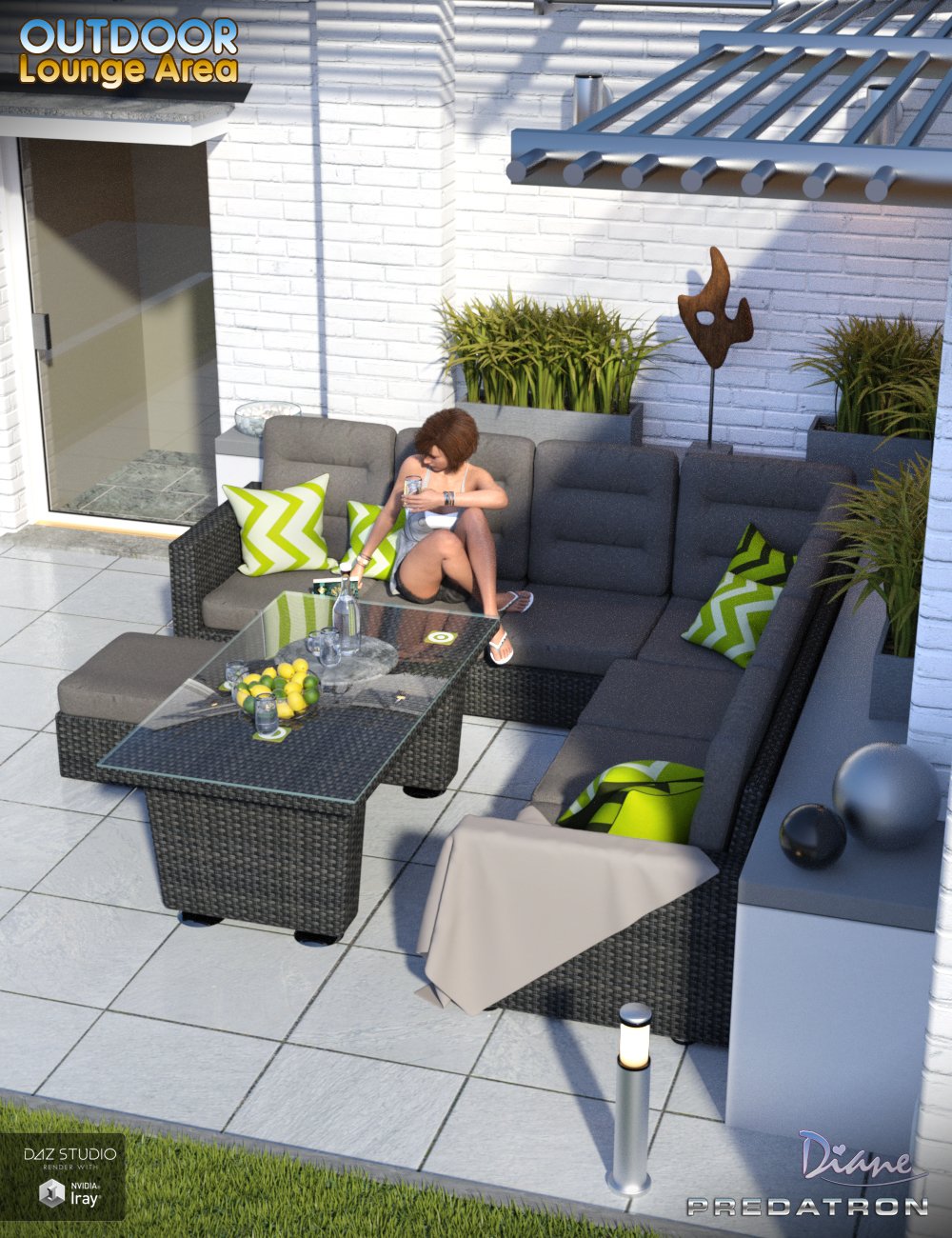 Outdoor Lounge Area by: DianePredatron, 3D Models by Daz 3D