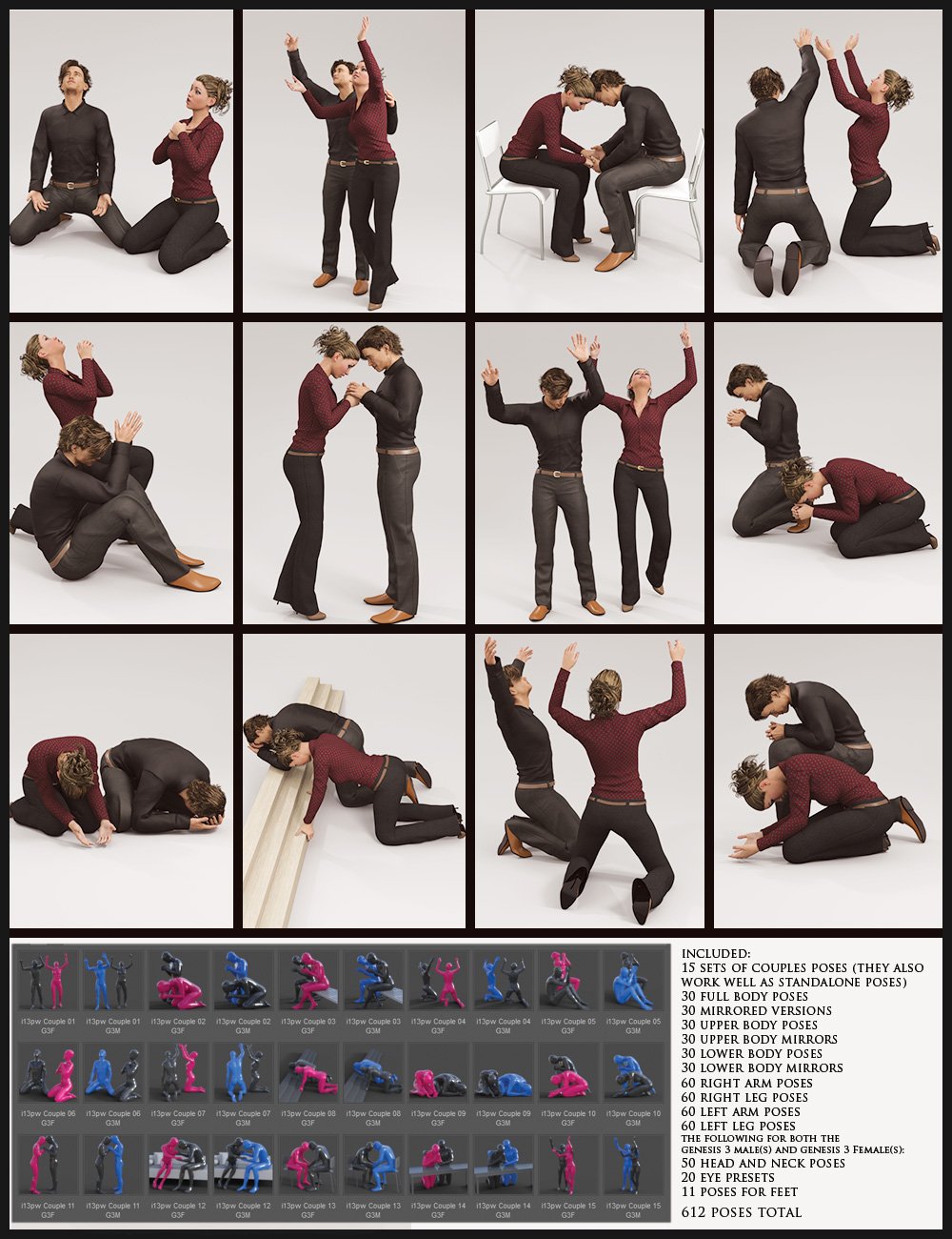 i13 Prayer and Worship Poses i13 Prayer and Worship Poses by: ironman13, 3D Models by Daz 3D