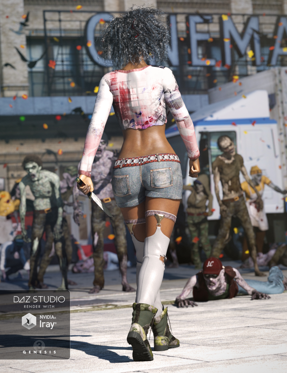Urban Rogue Outfit for Genesis 3 Female(s) by: Shox-Design, 3D Models by Daz 3D