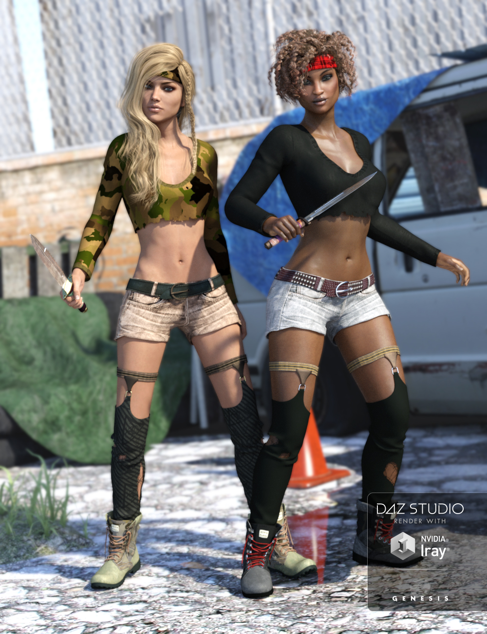 Urban Rogue Outfit Textures by: Shox-Design, 3D Models by Daz 3D