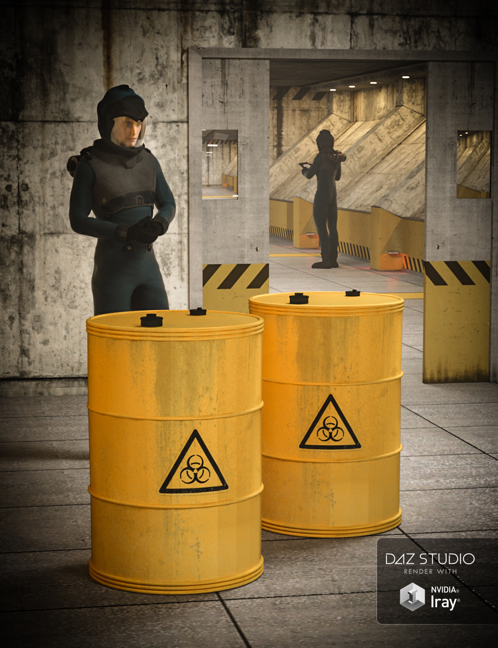 Radioactive Corridor Interior by: , 3D Models by Daz 3D