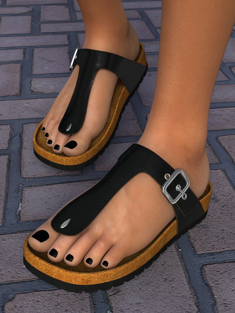 Summer Sandals Volume 1 for Genesis 2, Genesis 3 and Genesis 8 Female(s) by: Dogz, 3D Models by Daz 3D