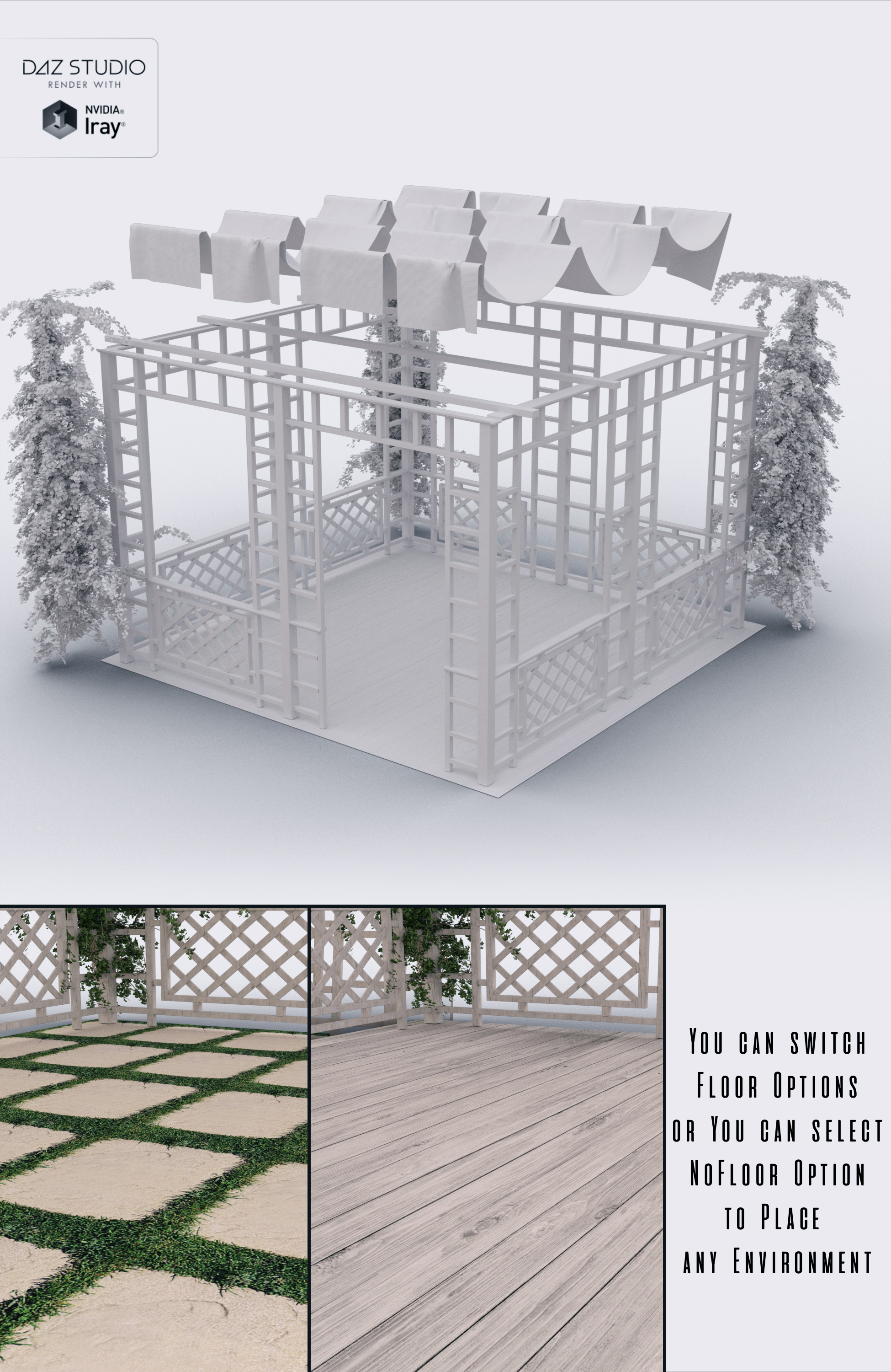 Garden Pergola by: Neikdian, 3D Models by Daz 3D