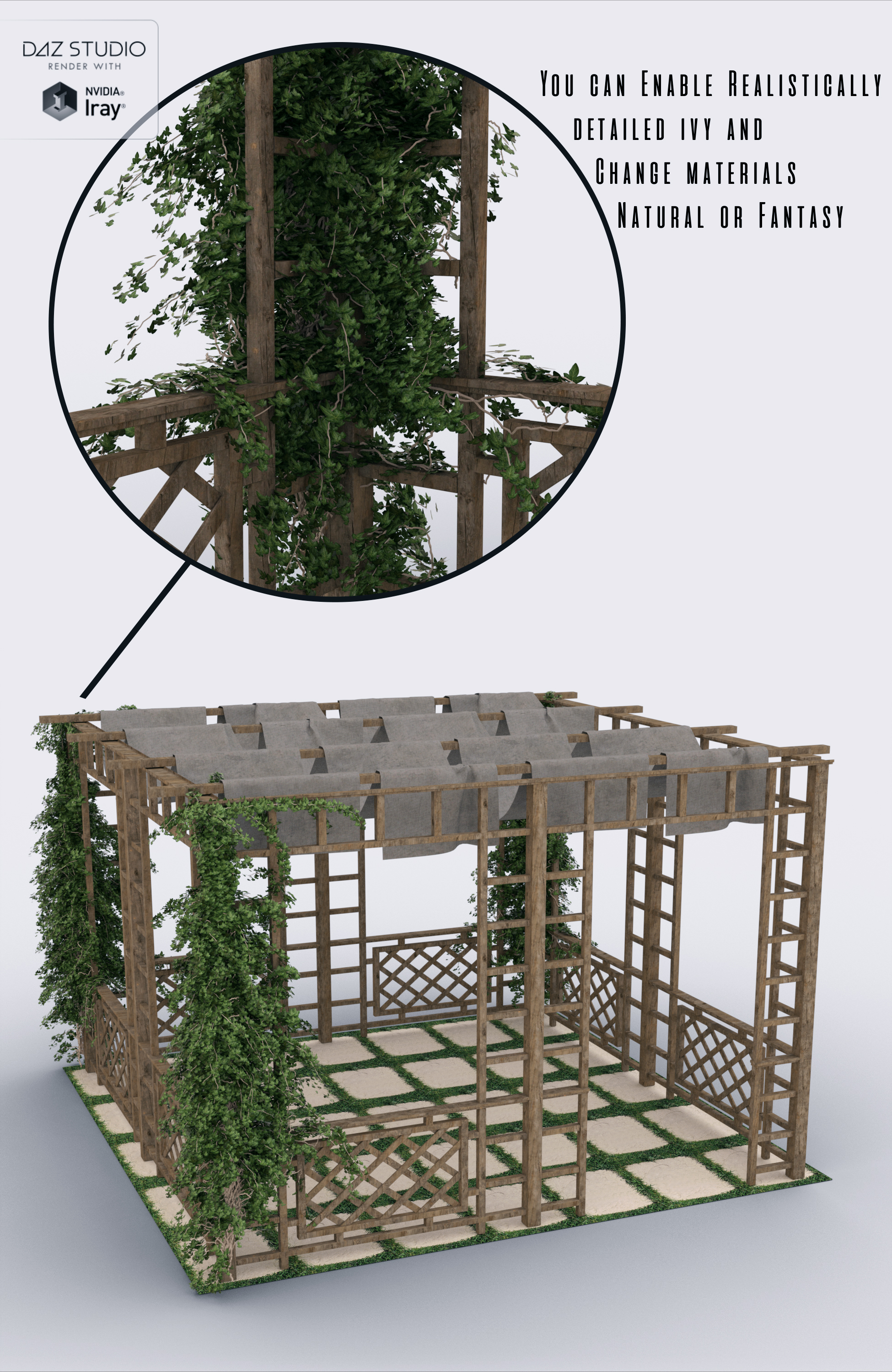 Garden Pergola by: Neikdian, 3D Models by Daz 3D