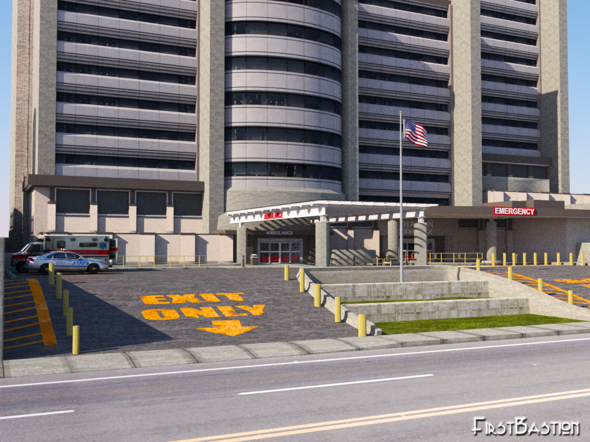 1stBastion's Buildings Hospital Emergency by: FirstBastion, 3D Models by Daz 3D