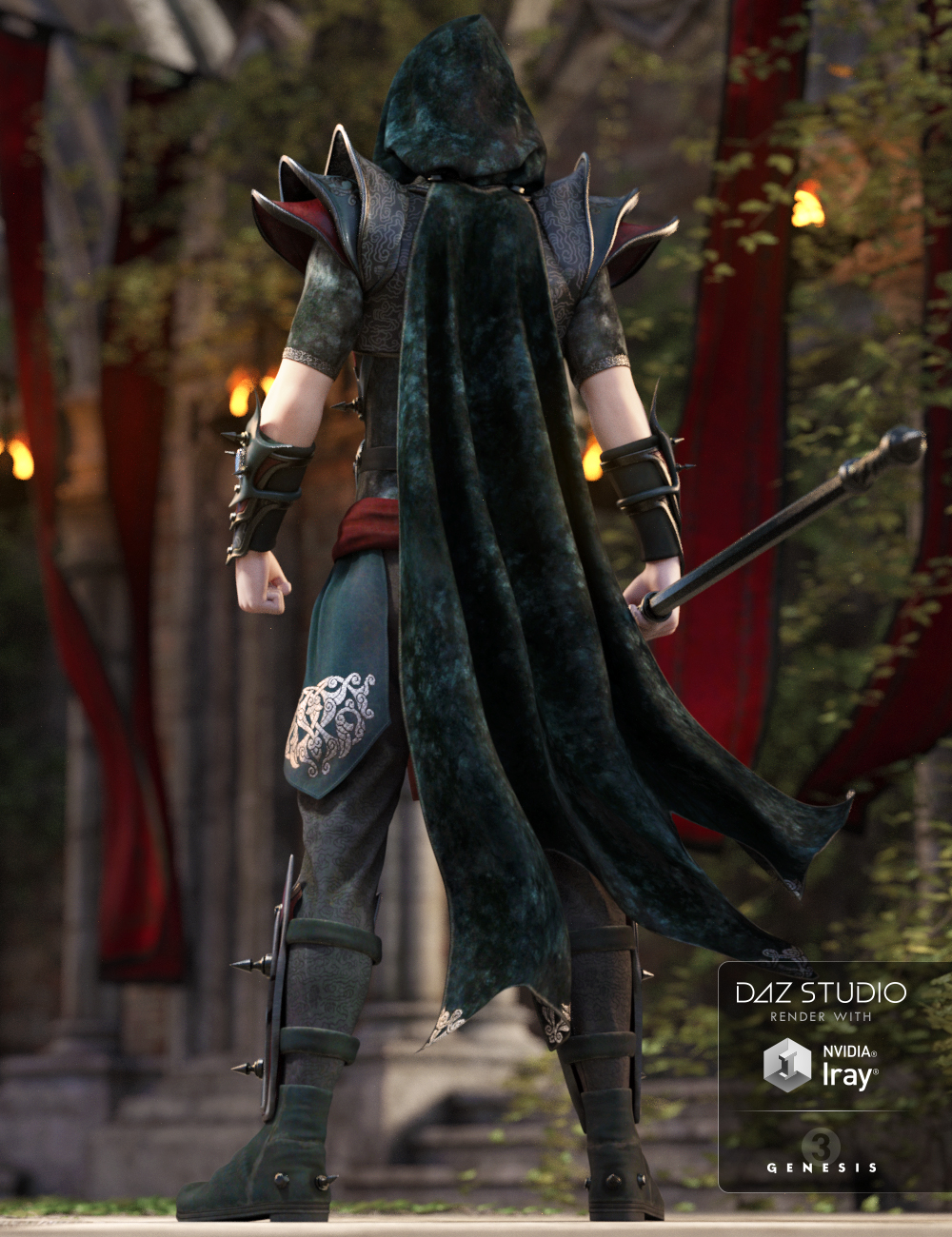 Arcane Summoner Outfit for Genesis 3 Male(s) by: ArienNikisatez, 3D Models by Daz 3D