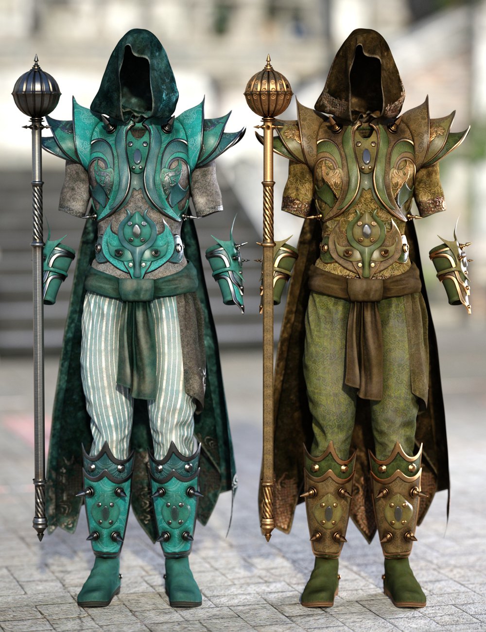 Arcane Summoner Elemental Outfit Textures by: Arien, 3D Models by Daz 3D