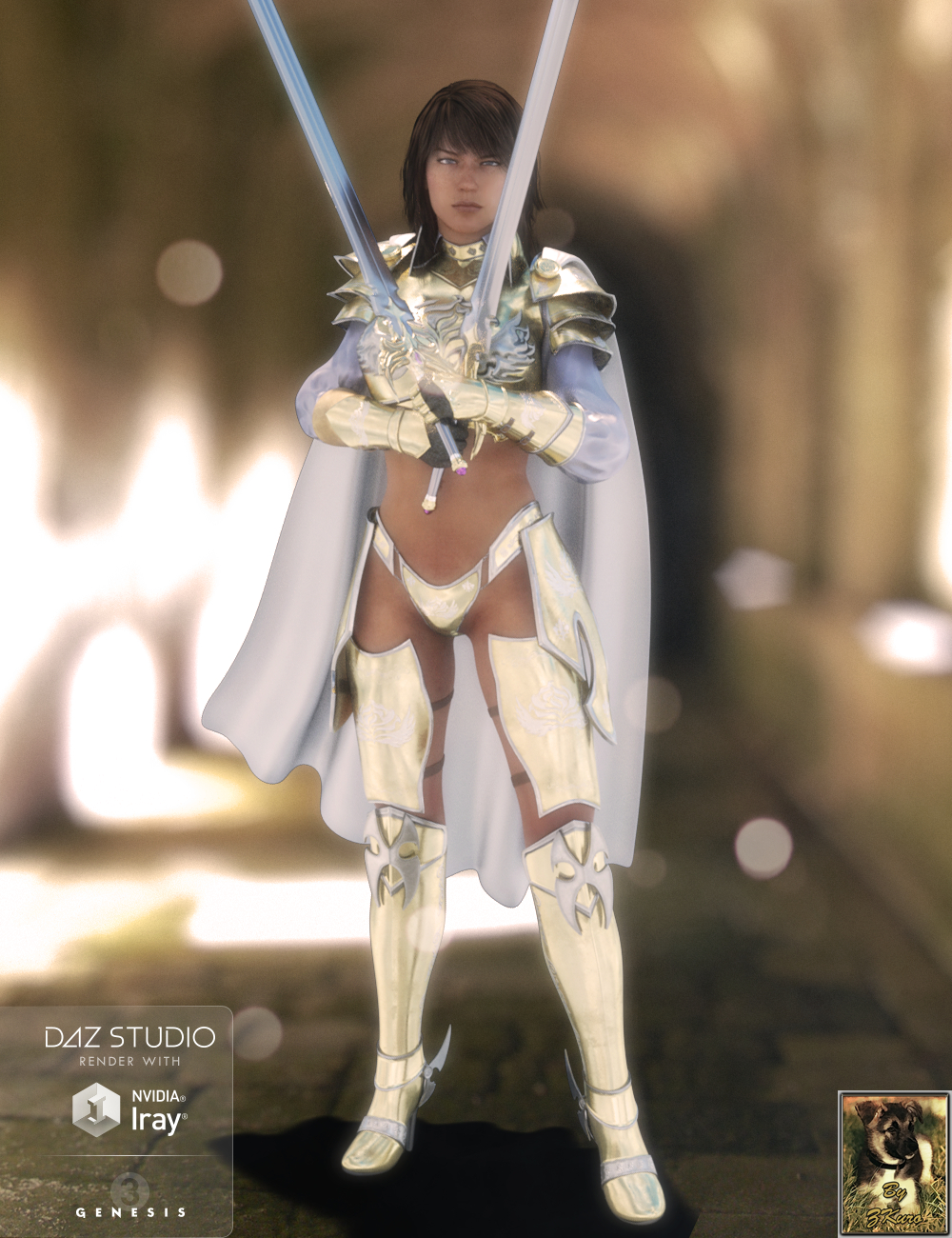 White Knight for Genesis 3 Female(s) by: ZKuro, 3D Models by Daz 3D