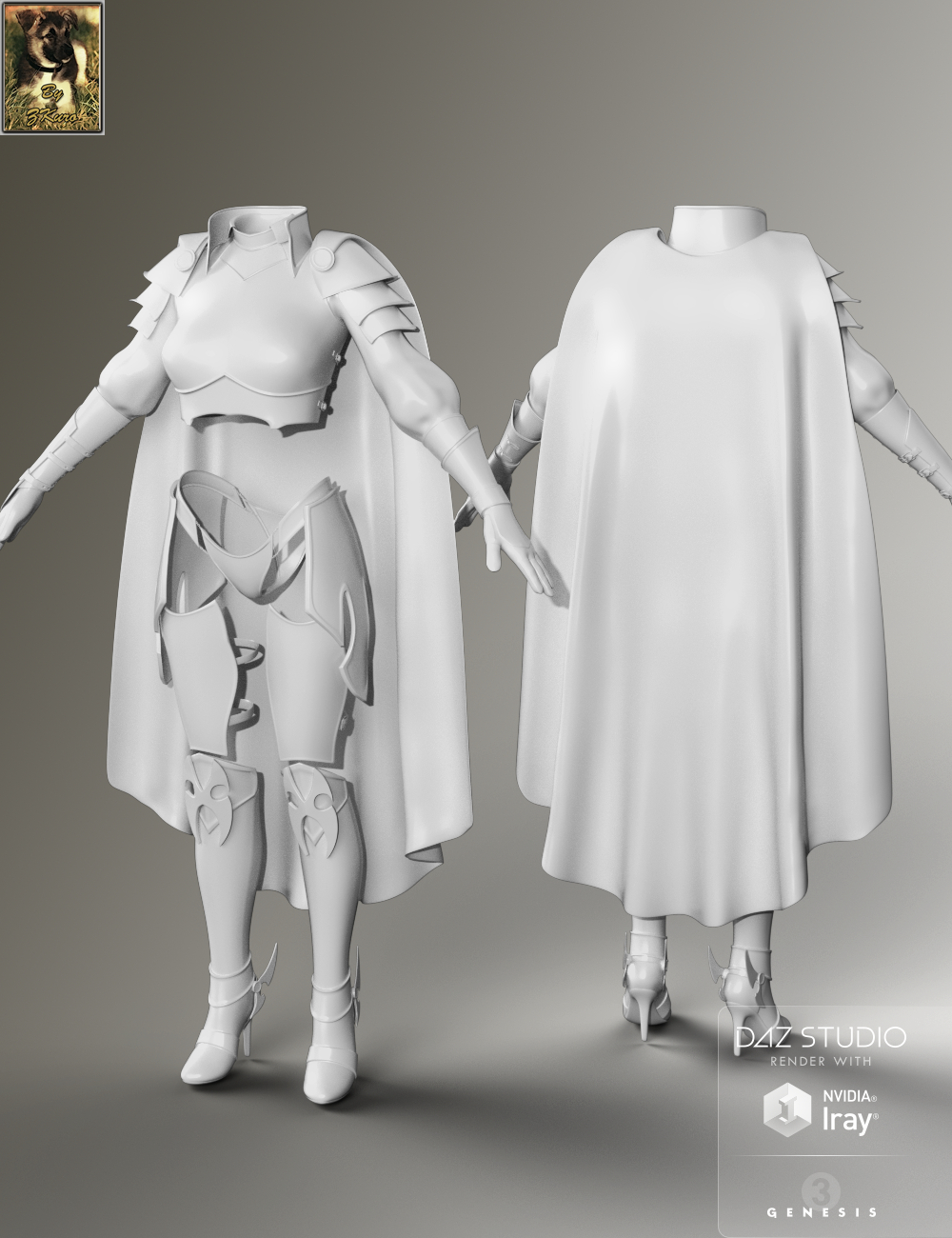 White Knight for Genesis 3 Female(s) by: ZKuro, 3D Models by Daz 3D