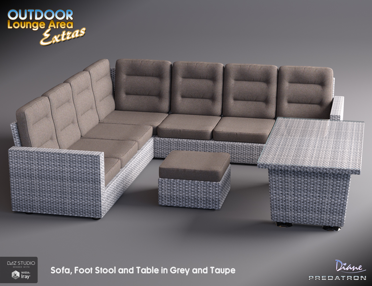 Outdoor Lounge Area Extras by: DianePredatron, 3D Models by Daz 3D