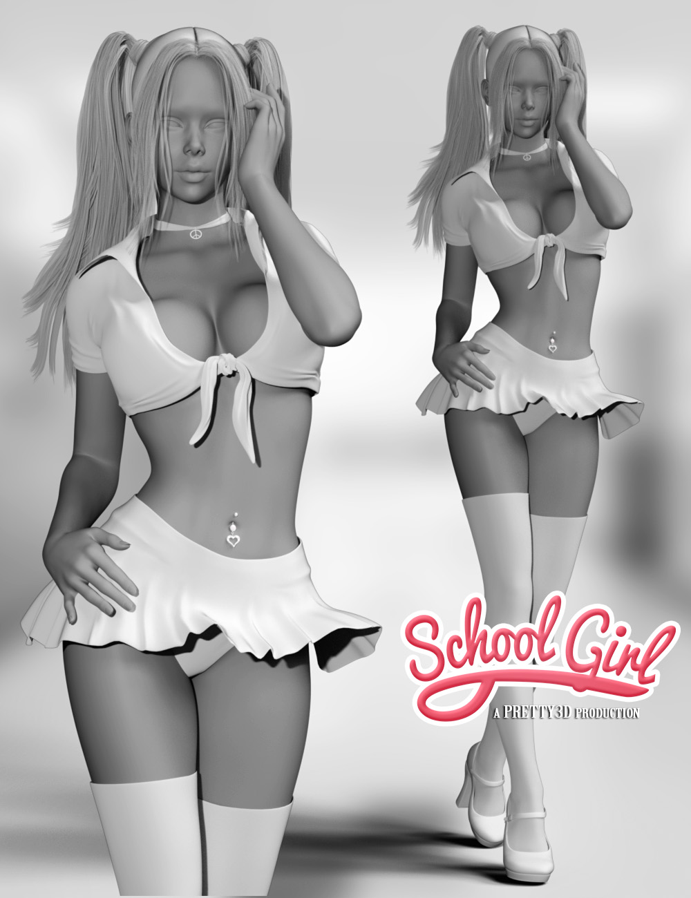 School Girl for Genesis 3 Female(s) by: Pretty3D, 3D Models by Daz 3D