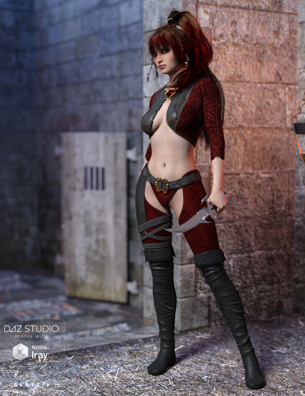 Vega Outfit for Genesis 3 Female(s) by: Lilflame, 3D Models by Daz 3D