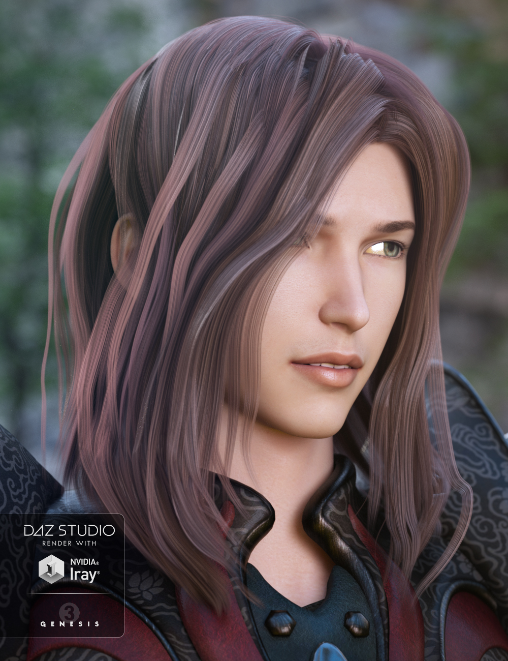 Akira Hair for Genesis 3 Male(s) | Daz 3D