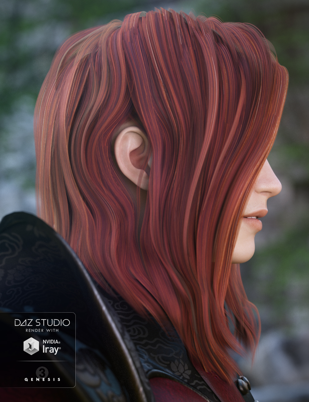 Akira Hair for Genesis 3 Male(s) by: 3DCelebrity, 3D Models by Daz 3D