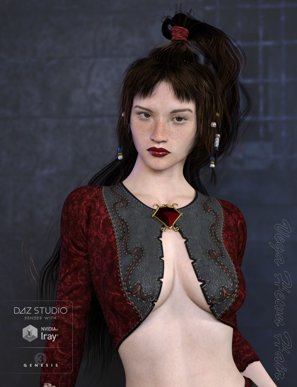 Vega Hewn Hair for Genesis 3 Female(s) by: goldtassel, 3D Models by Daz 3D