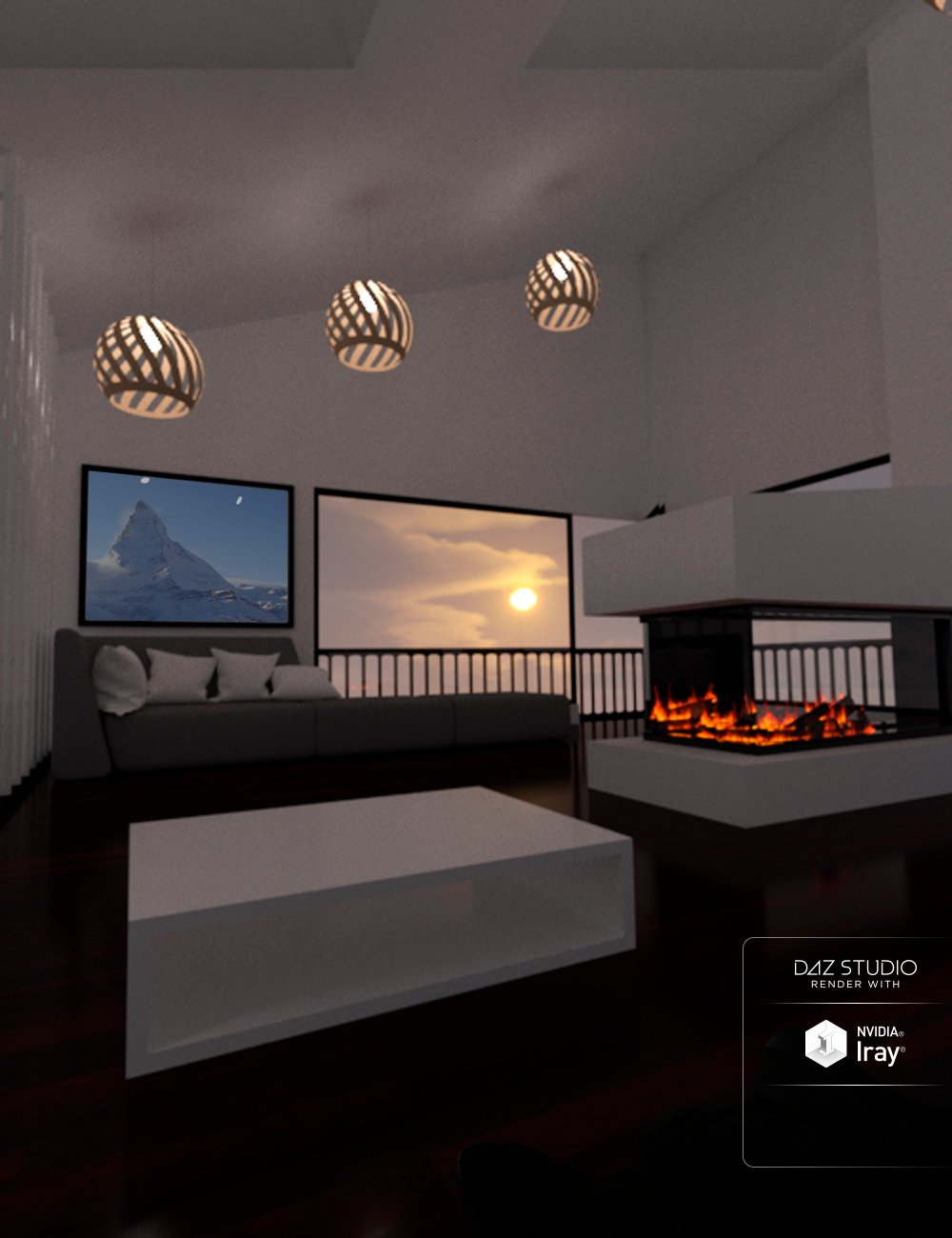 Black & White House Black & White House by: Human, 3D Models by Daz 3D